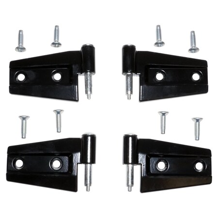 Crown Automotive BLACK PRIMER DOOR HINGE SET (DOOR SIDE) FOR 2007-18 JEEP JK WRANGLER W 55395384K4